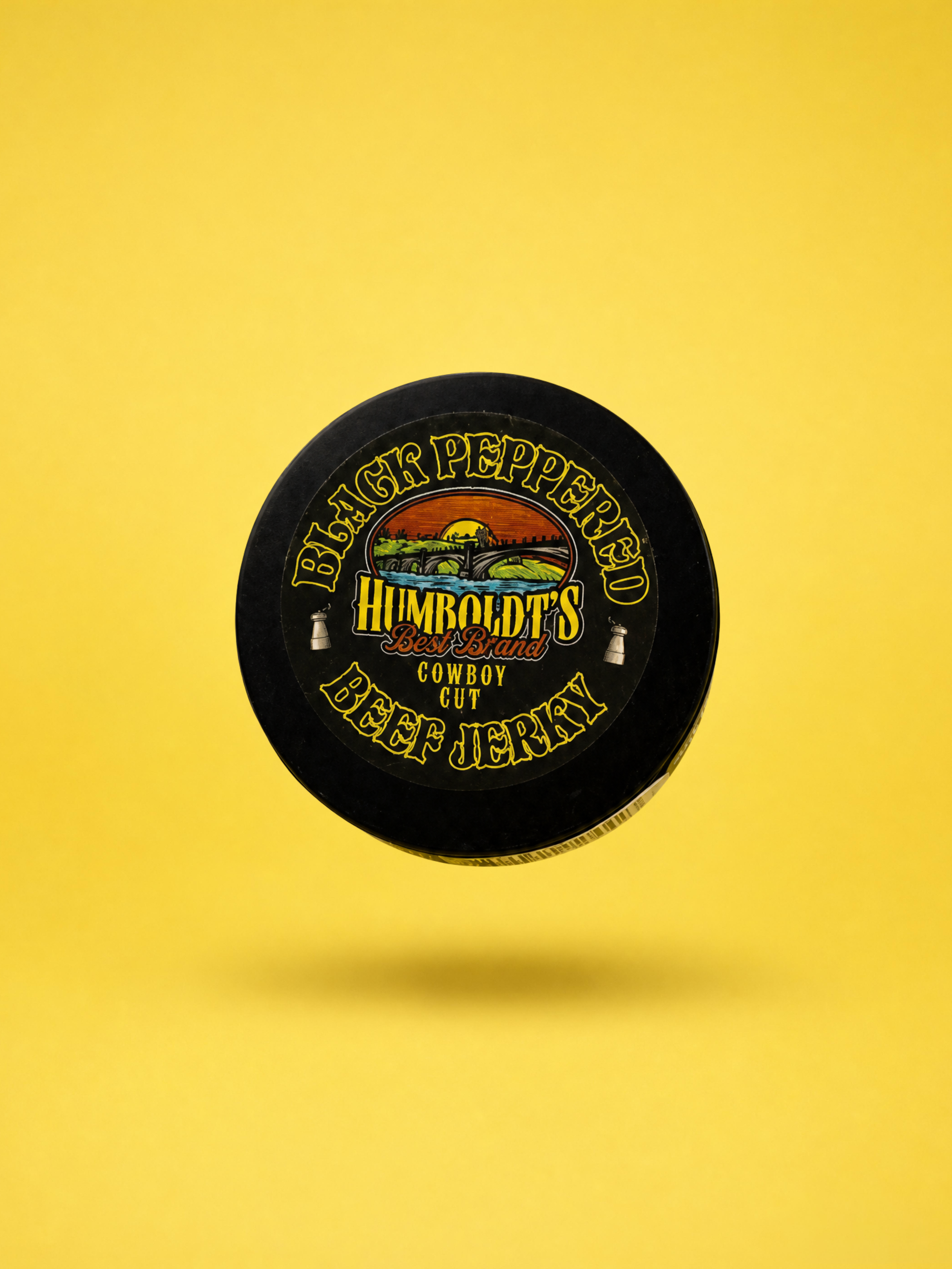 Humboldt's Black Peppered Beef Jerky Chew in Container