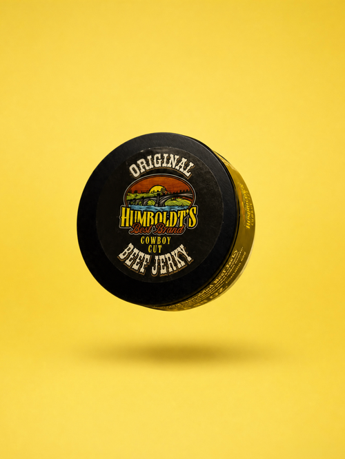 Humboldt's Original Cowboy Cut Beef Jerky Chew in Container