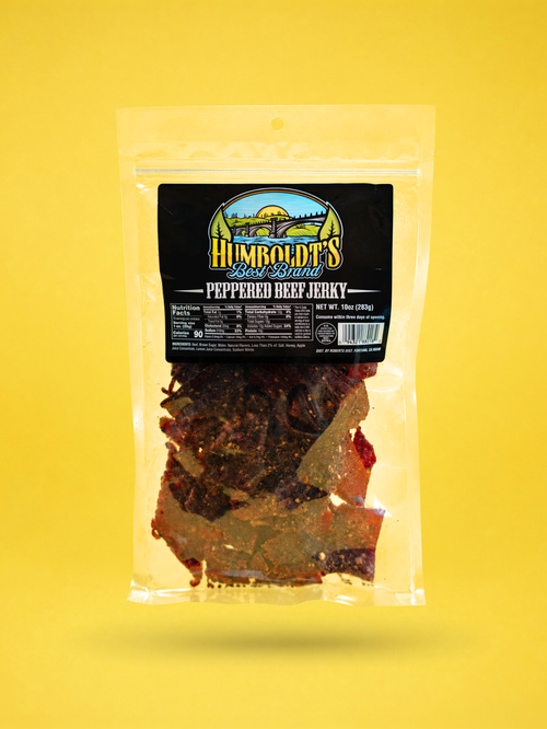 Humboldt's Best Brand Peppered Beef Jerky in 10oz Bag
