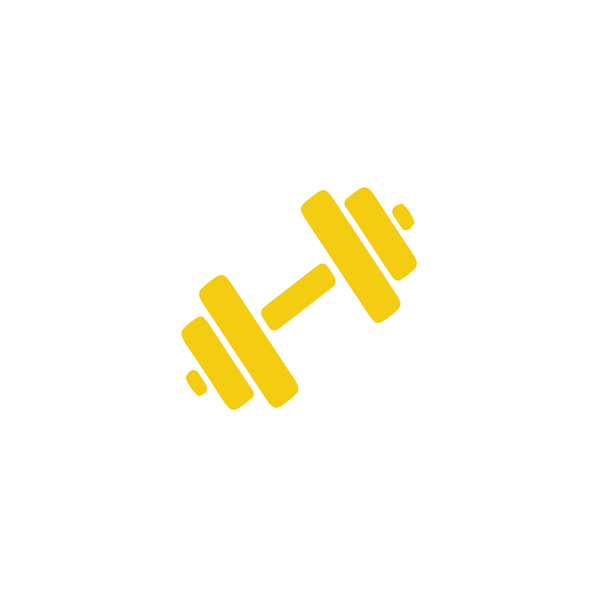 Yellow Dumbbell Icon