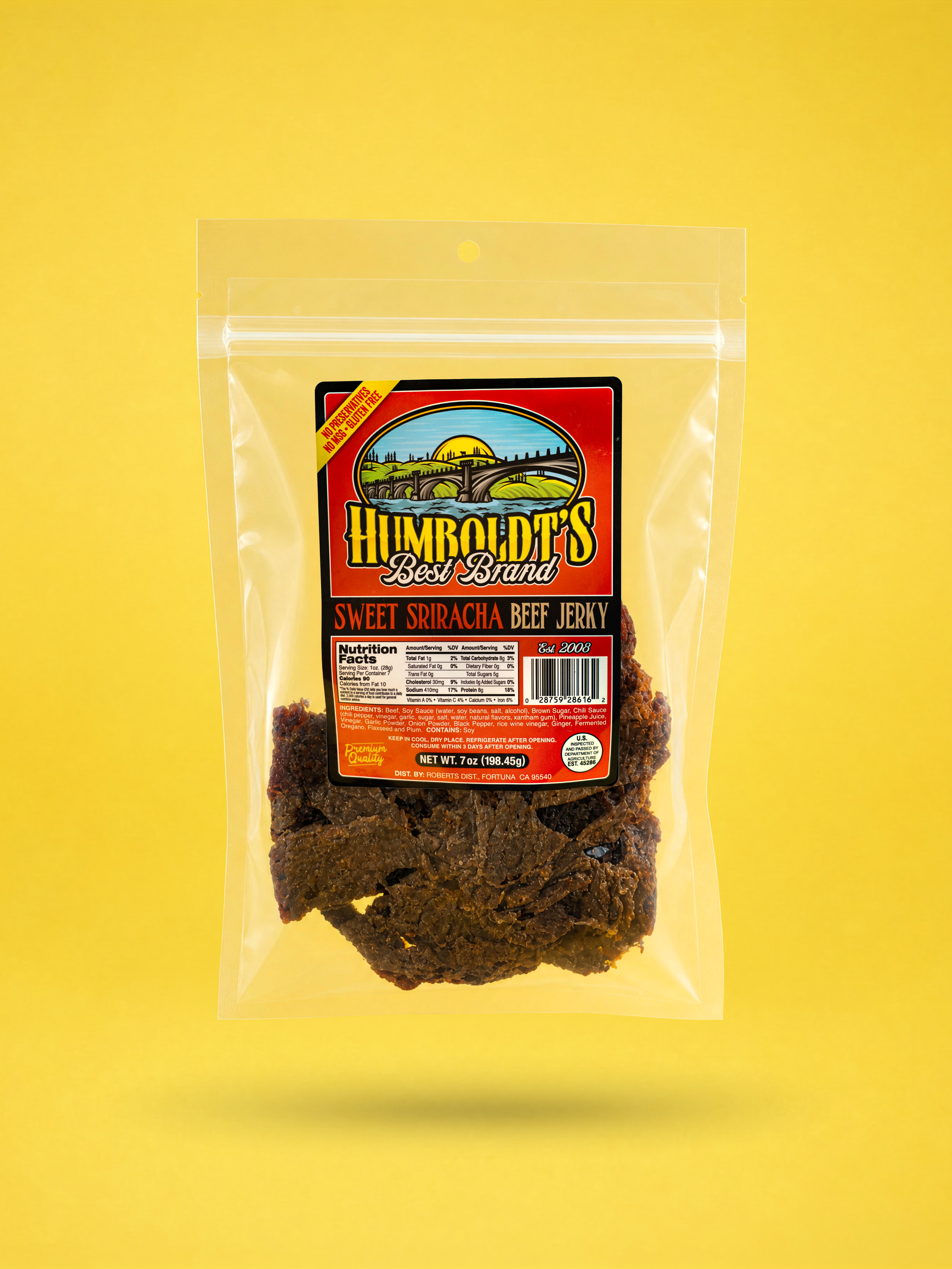 Sweet Sriracha Beef Jerky (7oz)